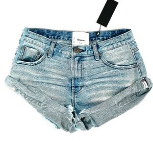 One Teaspoon Salty Dog Bandits Denim Jean Shorts Size 26 Brand New With Tag $99